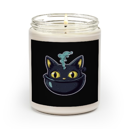 Cat Boiler Cat Witch Halloween Scented Candles