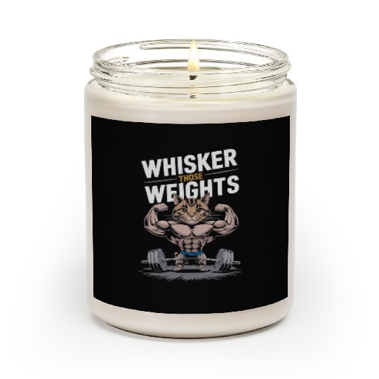 Bodybuilding Cat Fitness Workout Gym Instructor Scented Candles