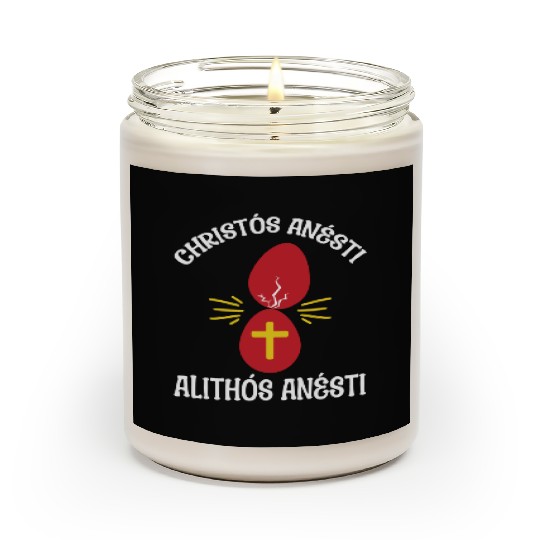 Christos Anesti Paschal Greece Flag Passover Scented Candles