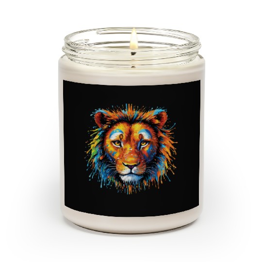 Funny Lion Owner Lion Lover Animal Safari Art Zoo Scented Candles