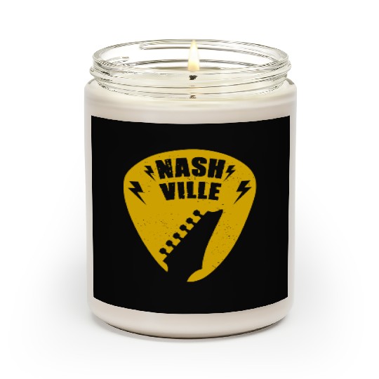 Nashville Music City Guitar Pick Scented Candles