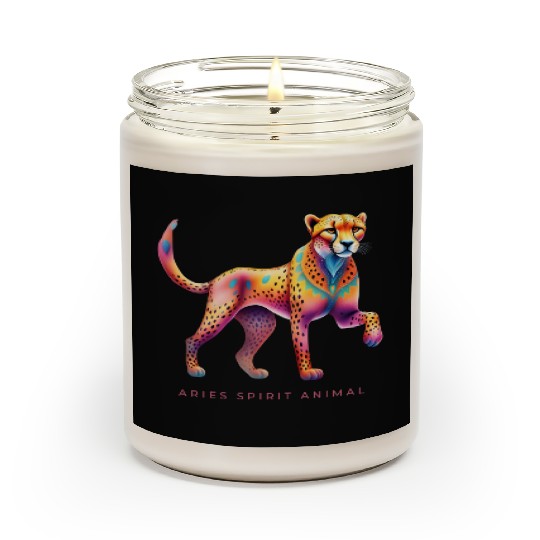 Aries Spirit Animal Cheetah Alebrije Scented Candles