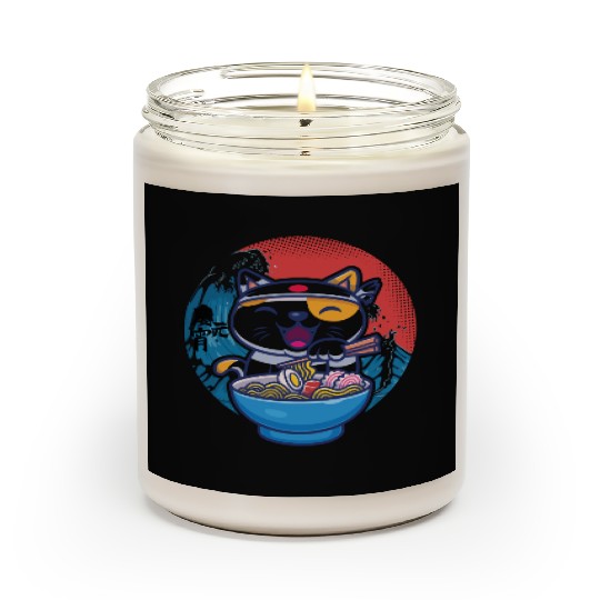 Japanese cat ramen Scented Candles