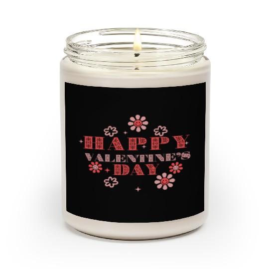 Red and Black Floral Valentine s Day Scented Candles