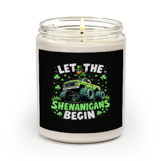 St Patricks Day Monster Truck Shenanigans Scented Candles