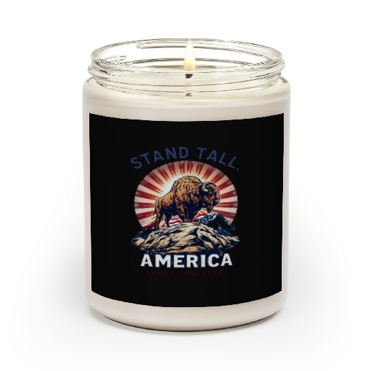 Stand Tall America Land Of The Free Buffalo Scented Candles