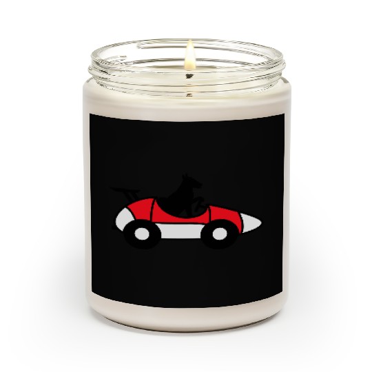 Funny Dog Car Driving Fast Race Sport Racing Fun Scented Candles