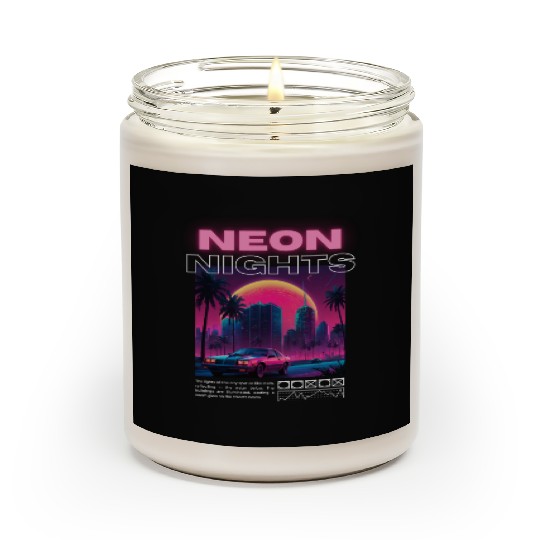 Neon Nights - Synthwave City Retro Scented Candles
