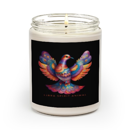 Libra Spirit Animal Dove Alebrije Female Scented Candles