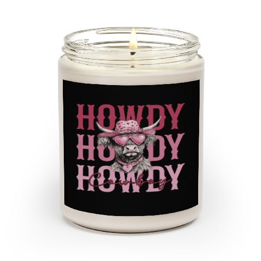 Highland cow - Howdy Cowboy Scented Candles