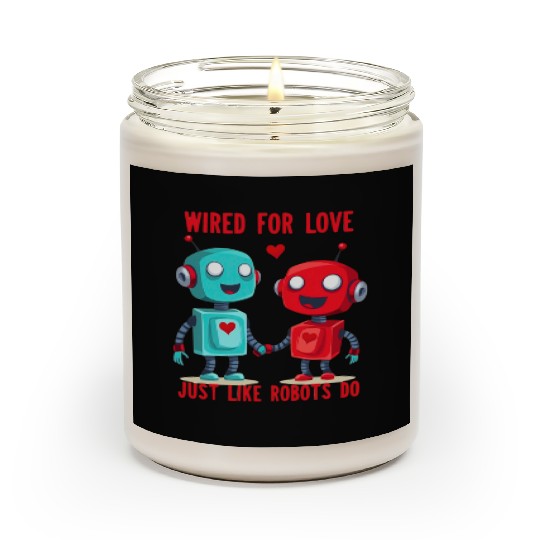Valentine's Day Gift: Two Robots in Love on Bella Scented Candles