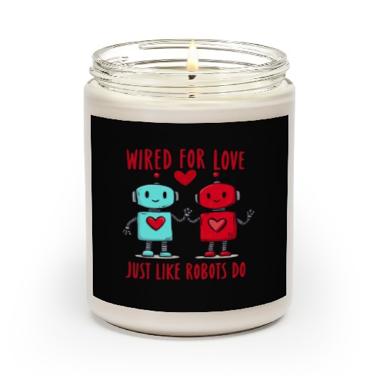 Valentine's Day Gift: Two Robots in Love on Bella Scented Candles