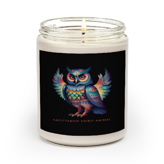 Sagittarius Spirit Animal Owl Alebrije Male Scented Candles