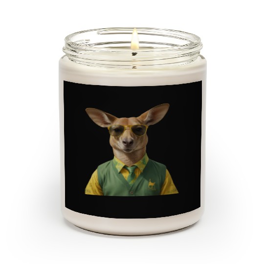 Green and Gold Kangaroo 6 Scented Candles