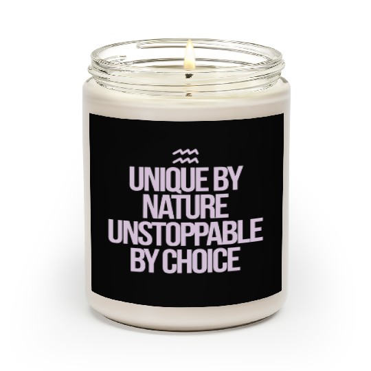 Unique By Nature Aquarius Character Zodiac Scented Candles