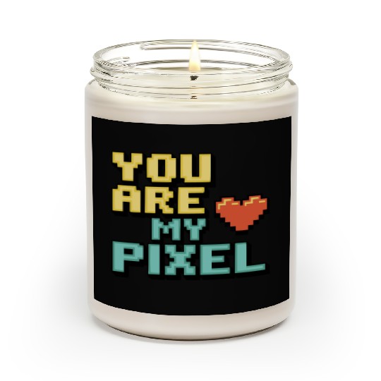 Gamer Valentine's Pixel 8-bit Gaming Couple Scented Candles