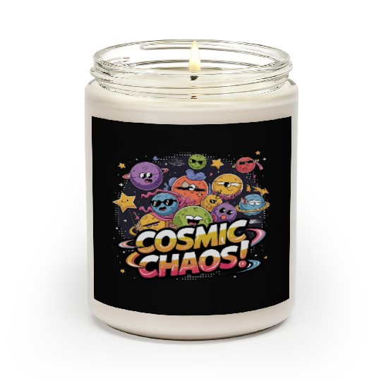 Chaotic Cartoonish Galaxy with Whimsical Character Scented Candles
