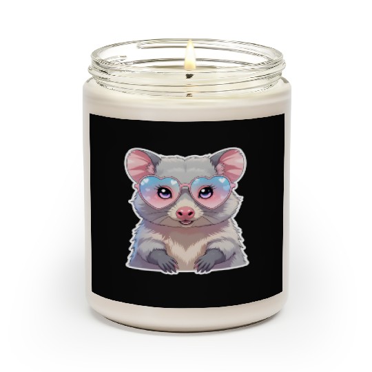 Opossum with glasses Scented Candles