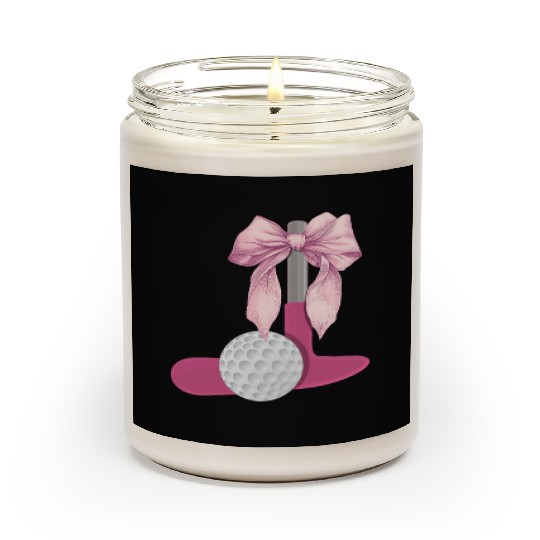 Coquette Bow Mini Golf Golfer Mothers Day Scented Candles