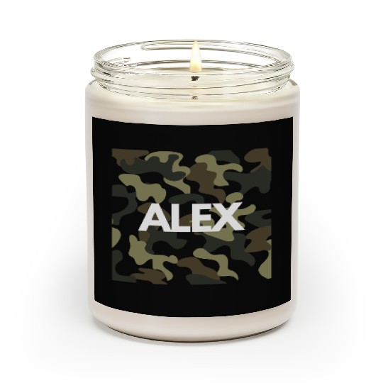 Alex Name Scented Candles Men Good Quality Camouflage