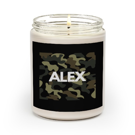 Alex Name Scented Candles Men Good Quality Camouflage