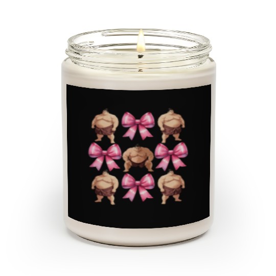 Coquette Bow Sumo Wrestling Japanese Sumo Wrestler Scented Candles