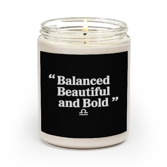 Balanced Beautiful Bold Libra Character Zodiac Scented Candles