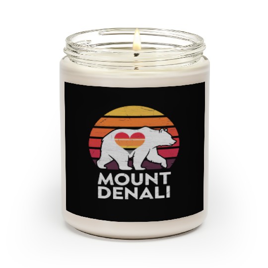 Vintage Bear Mount Denali Sunset Wilderness Scented Candles