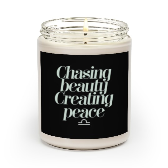 Chasing Beauty Creating Peace Libra Zodiac Scented Candles