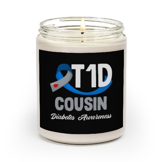 Diabetes Type 1 Awareness T1D Cousin Support Scented Candles