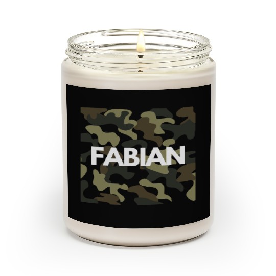 Fabian Name Scented Candles Men Good Quality Camouflage