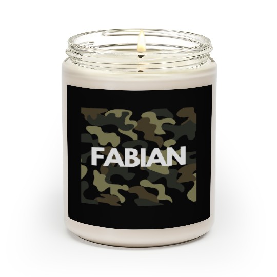 Fabian Name Scented Candles Men Good Quality Camouflage