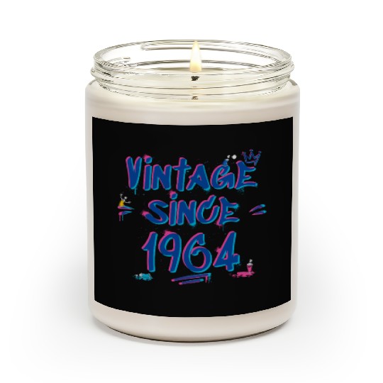Vintage Since 1964 Hip-Hop Graffiti Glitch 61st Scented Candles