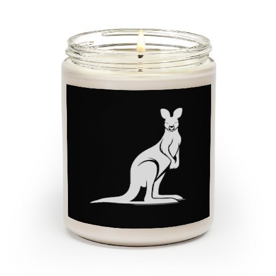 Wild Animal Silhouette With Typical Kangaroo Pose Scented Candles