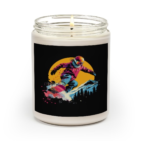 Snowboarder Synthwave Scented Candles