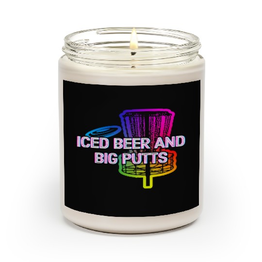 Iced Beer and Big Putts Disc Golf Beer Lover Scented Candles