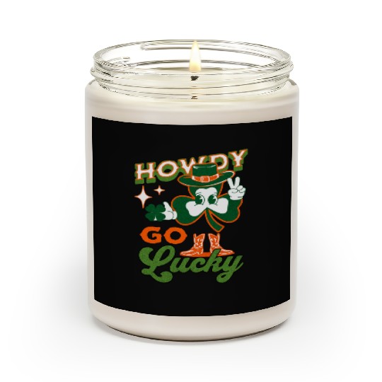 Howdy Go Lucky Saint Patrick's Day Retro Shamrock Scented Candles