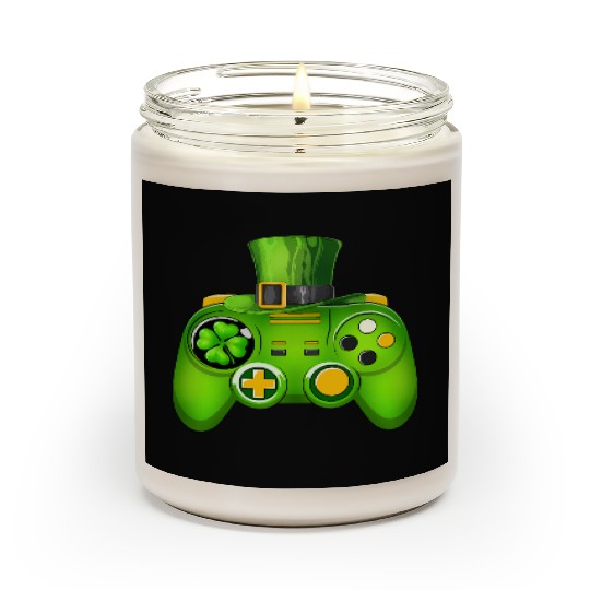 Video Game Controller Irish Gamer St Patricks Day Scented Candles