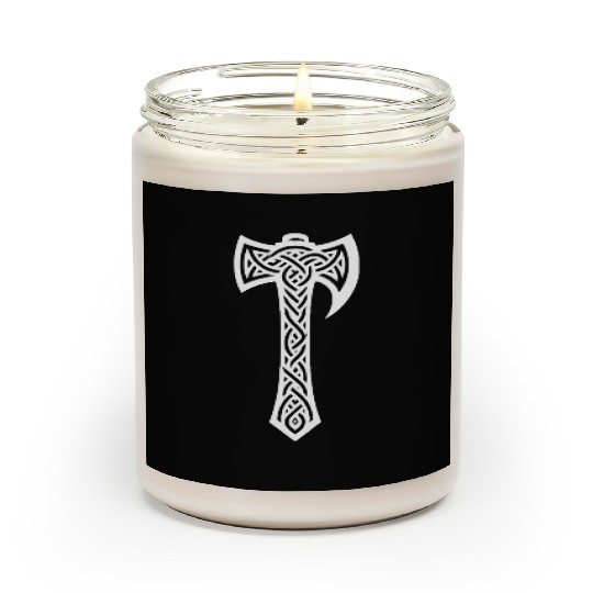 Axe In Celtic Knot Tattoo Style Scented Candles