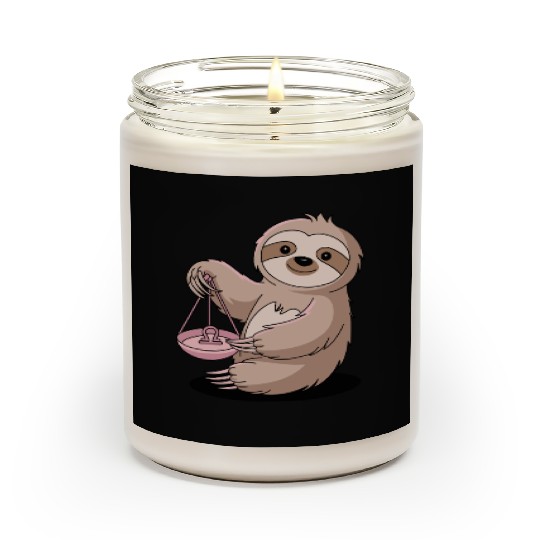 Charming Libra Zodiac Sloth With Balance Scented Candles