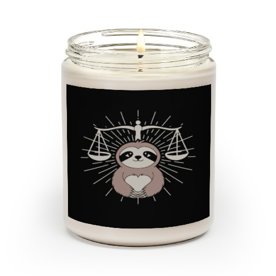 Charming Libra Zodiac Sloth Embrace Scented Candles