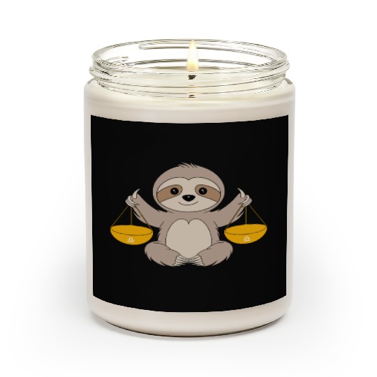 Libra Zodiac Sloth Balancing Harmony Scented Candles