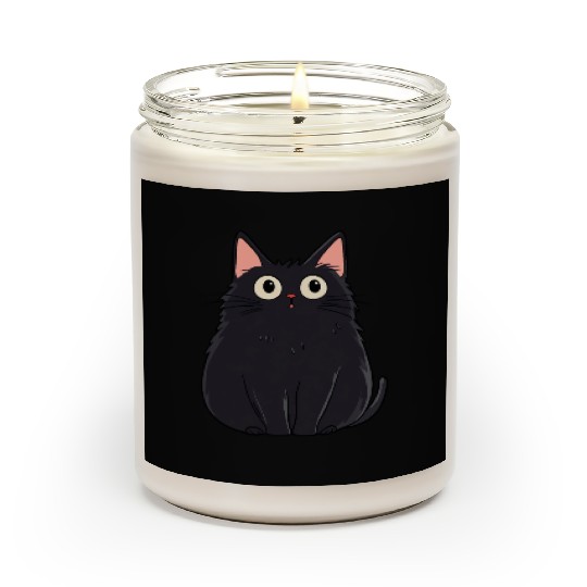 Startled black cat Scented Candles