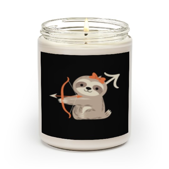Sagittarius Zodiac Sloth Archer Design for Scented Candles
