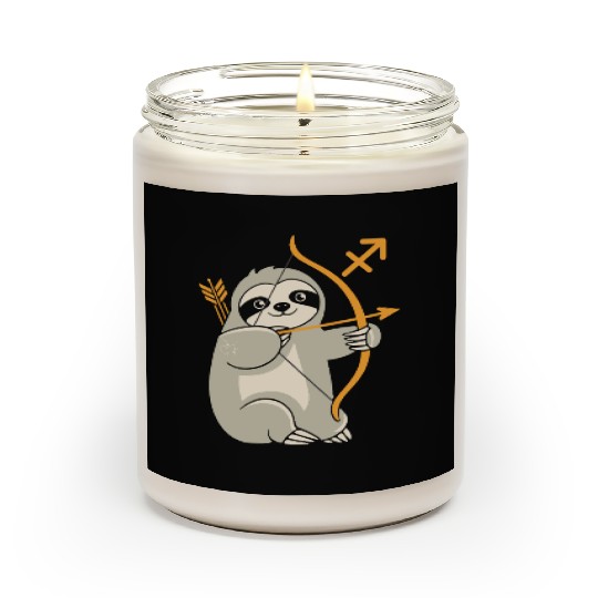 Sagittarius Zodiac Sloth Archer Adventure Scented Candles
