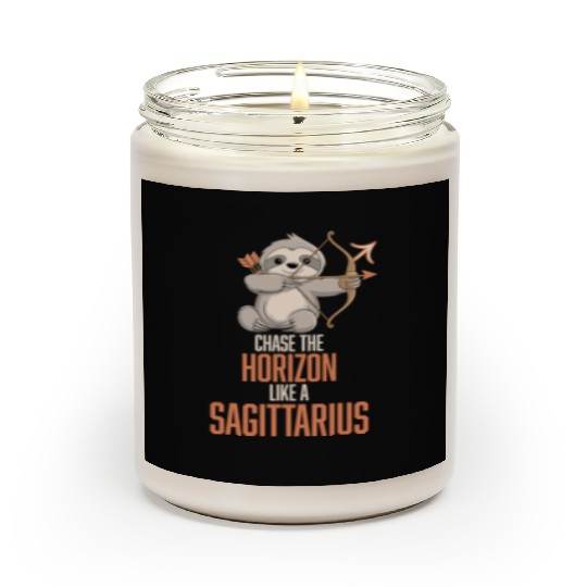 Chase The Horizon Like A Sagittarius Zodiac Sloth Scented Candles