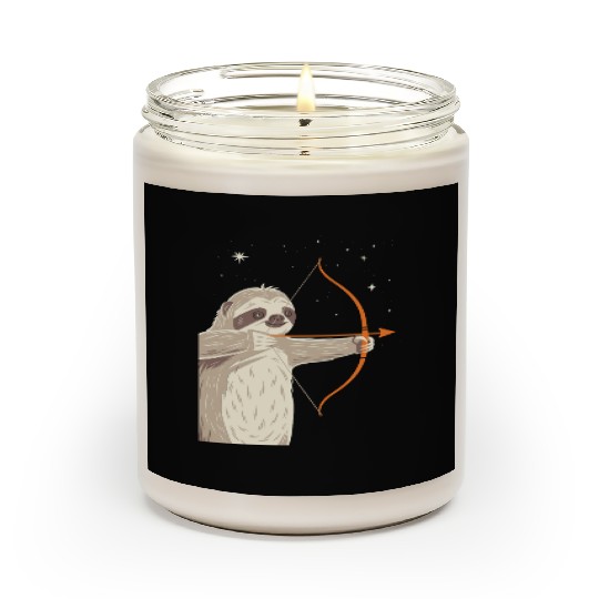 Sagittarius Zodiac Sloth Archer in the Stars Scented Candles