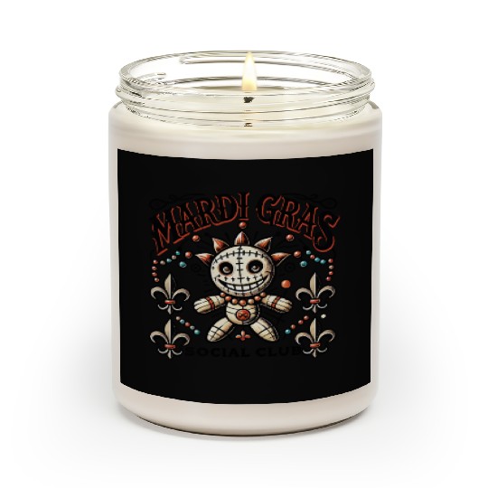 Mardi Gras Voodoo Doll Soociial Clubb Magic Scented Candles