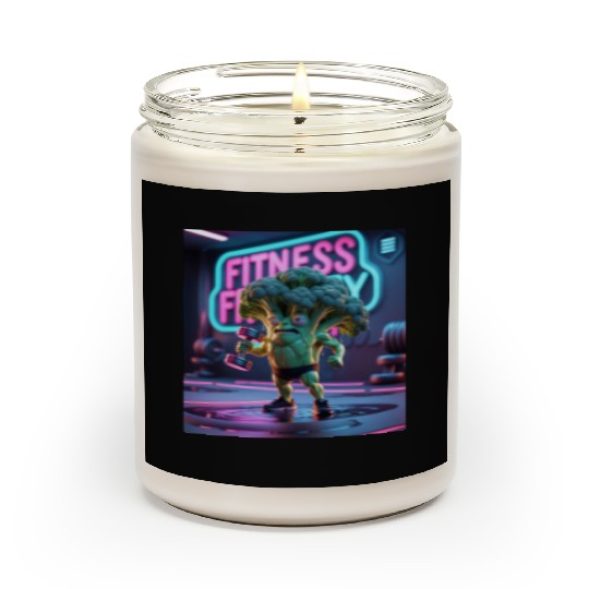 Cartoon Broccoli Gym Scented Candles