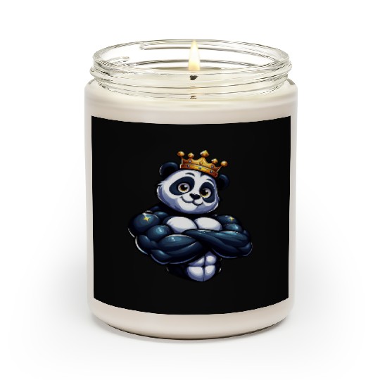 Muscular Panda King Fitness Workout Scented Candles